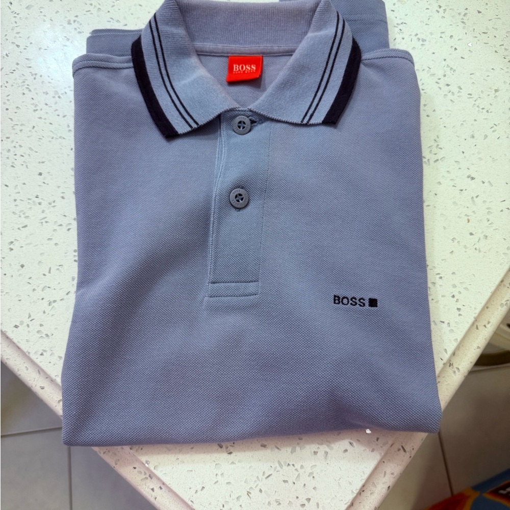 Hugo Boss Gray Polo Shirt Classic Style